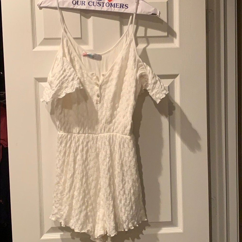 Free People Beach Lace Ivory White Romper